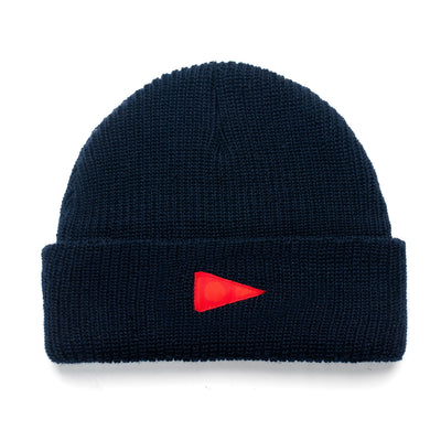 Color:Dark Navy-Florence Burgee Wool Beanie