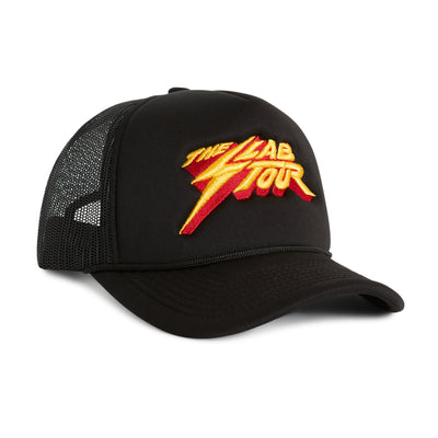 Color:Black-Florence Slab Tour Foam Trucker Hat