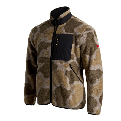 Color:Burnt Olive Camo-Florence High Pile Utility Fleece Jacket