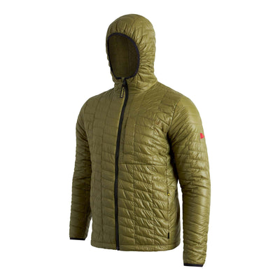 Color:Burnt Olive-Florence Pertex® Hooded Primaloft® Puffer