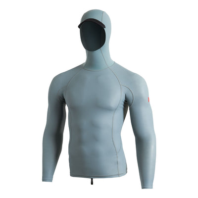 Color:Light Sea Blue-Florence Windshield Long Sleeve Hooded Rashguard