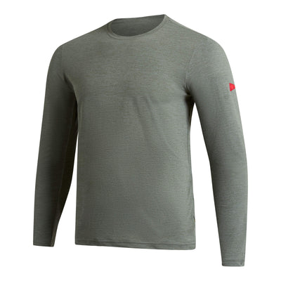 Color:Heather Dark Sage-Florence Airtex Long Sleeve Shirt