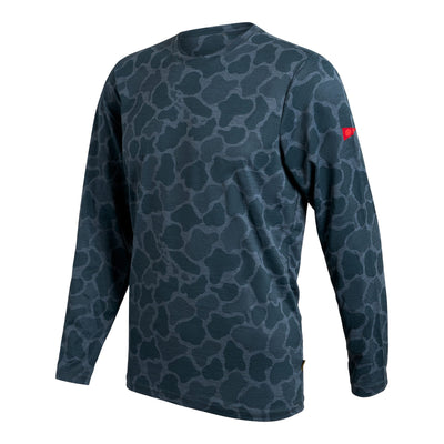 Color:Heather Light Sea Blue Camo-Florence Airtex Long Sleeve Shirt