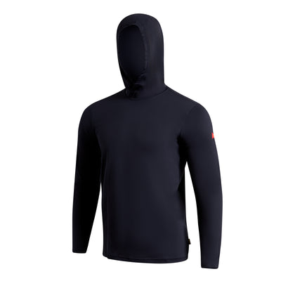 Color:Department Navy-Florence Airtex Long Sleeve Hooded Shirt