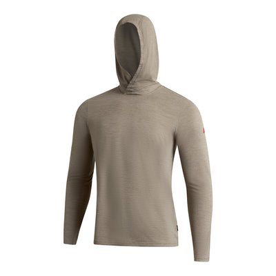 Color:Heather Vintage Khaki-Florence Airtex Long Sleeve Hooded Shirt