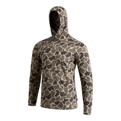 Color:Tundra Camo-Florence Airtex Long Sleeve Hooded Shirt
