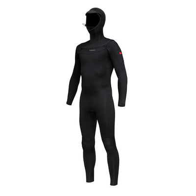 Color:Black-Florence Men's 4/3mm Hooded Fullsuit