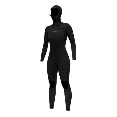 Color:Black-Florence Women's 4/3mm Hooded Fullsuit