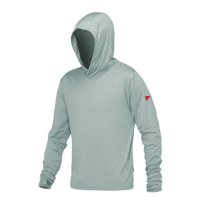 Color:Light Grey- Florence Long Sleeve Crossover Hood UPF Shirt