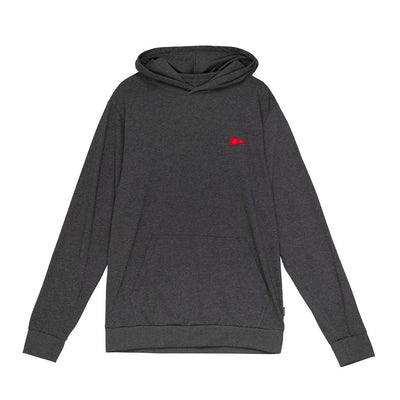 Color:Dark Heather Grey-Florence Burgee Recover Hooded Long Sleeve T-Shirt