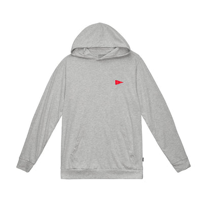 Color:Light Heather Grey-Florence Burgee Recover Hooded Long Sleeve T-Shirt