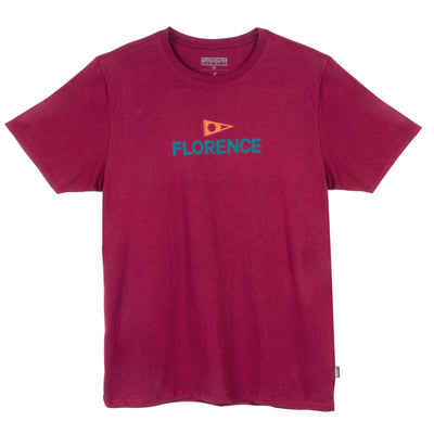 Color:Maroon-Florence Logo Shirt