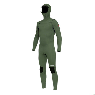 Color:Olive-Florence Men's 3mm Hooded Fullsuit